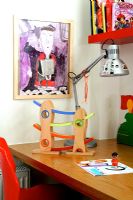 Home office with toys