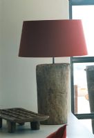 Lamp with a red lamp-shade