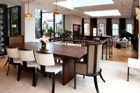 Modern dining room in open plan living area 
