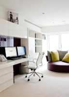 Modern desk and chair in home office
