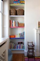 Modern childrens room shelves 