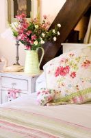 Country bedroom soft furnishings, detail