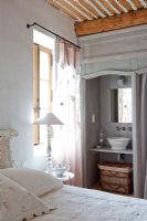 Country bedroom with ensuite bathroom 