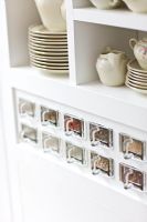 Modern shelf unit and drawers, detail