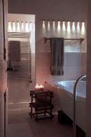Modern bathroom with ambient lighting 