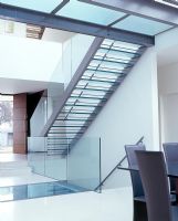 Contemporary glass stairs