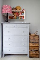 Modern chest of drawers and storage boxes 