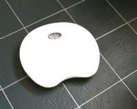 White scales on bathroom floor