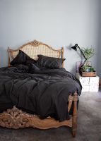 Modern bedroom with vintage bed