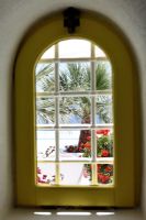 Yellow arched window