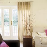 Curtains in modern living room