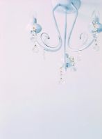 Detail of white chandelier 
