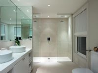 Modern bathroom with double shower