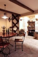 Classic wine cellar with table and chairs 