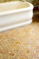 Mosaic floor in bathroom 