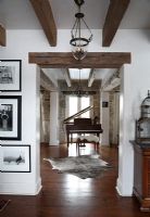 Piano through doorway