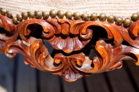 Detail of carved wooden furniture 
