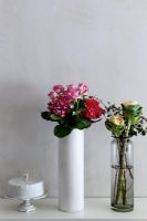 Tall vases with flowers