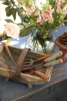 Garden trug and tools 