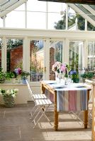 Country dining room in conservatory