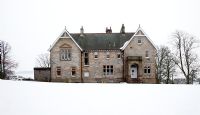 Country house in snow