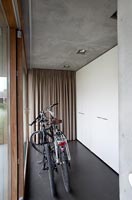 Contemporary hallway with bikes