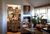 Country kitchen with pantry