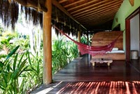 Tropical porch with hammock 