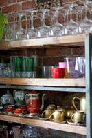Vintage kitchen shelves