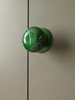 Green door handle