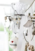 Chandelier with 'I love London' bauble