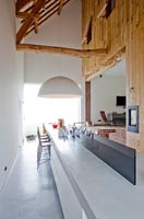 Minimal kitchen in barn conversion