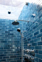 Modern shower with hydromassage