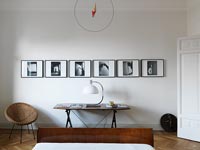 Display of black and white photos