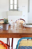 Modern dining table detail
