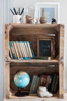 Storage made from old wooden crates