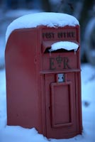 Post box in snow