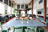 Eclectic open plan dining room