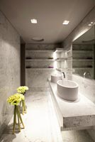 Contemporary marble bathroom 
