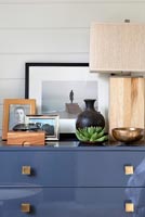 Blue chest of drawers 
