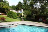 Country garden with pool