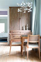 Wooden furniture in dining room