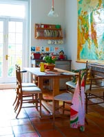 Colourful kitchen diner