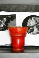 Photography book and red pot