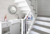 Open plan kitchen and staircase