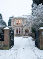 Victorian house in winter