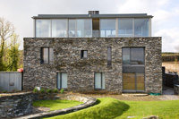 Contemporary stone house