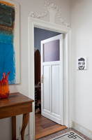Decorative plasterwork around door