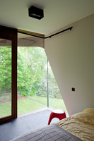 Contemporary windows in bedroom