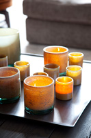 Candles on coffee table